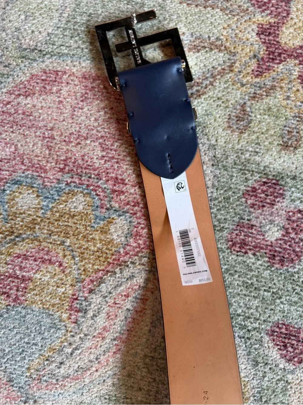 Polo Ralph Lauren collection 50mm logo belt size small women’s